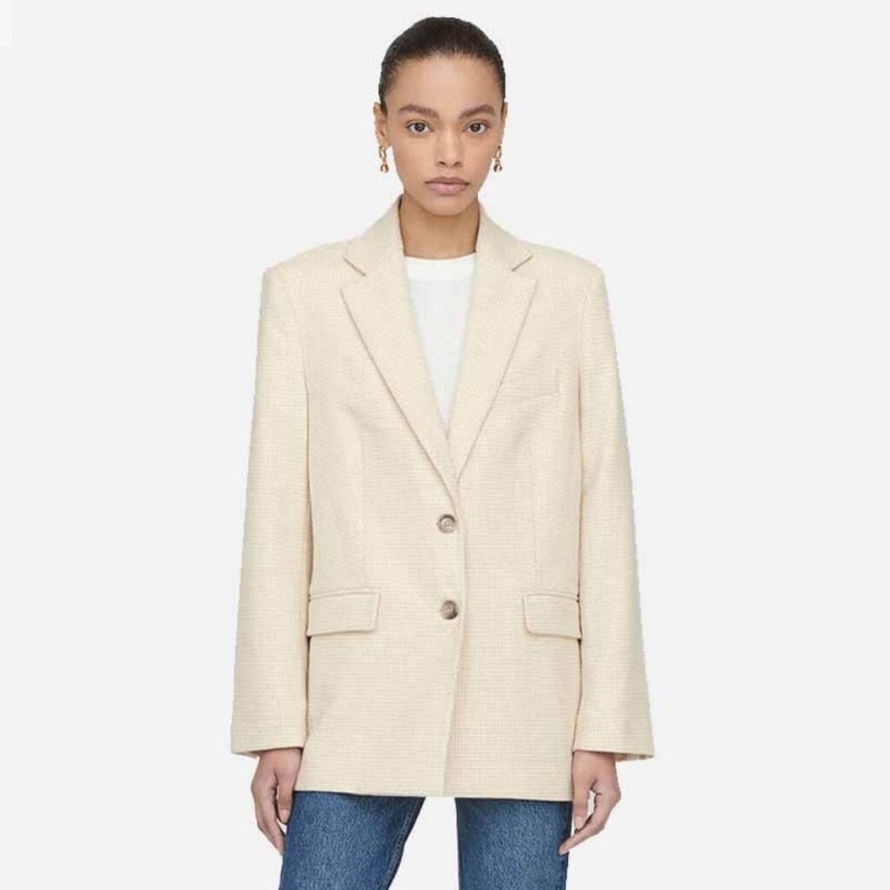 Anine Bing Sonora houndstooth blazer